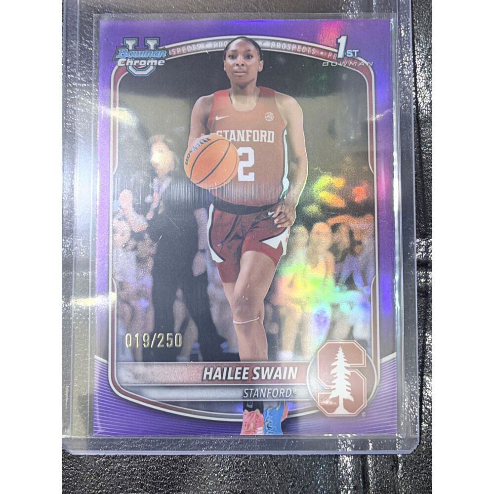 2025-26 Bowman U Chrome Hailee Swain 1st Bowman Purple Refractor 019/250
